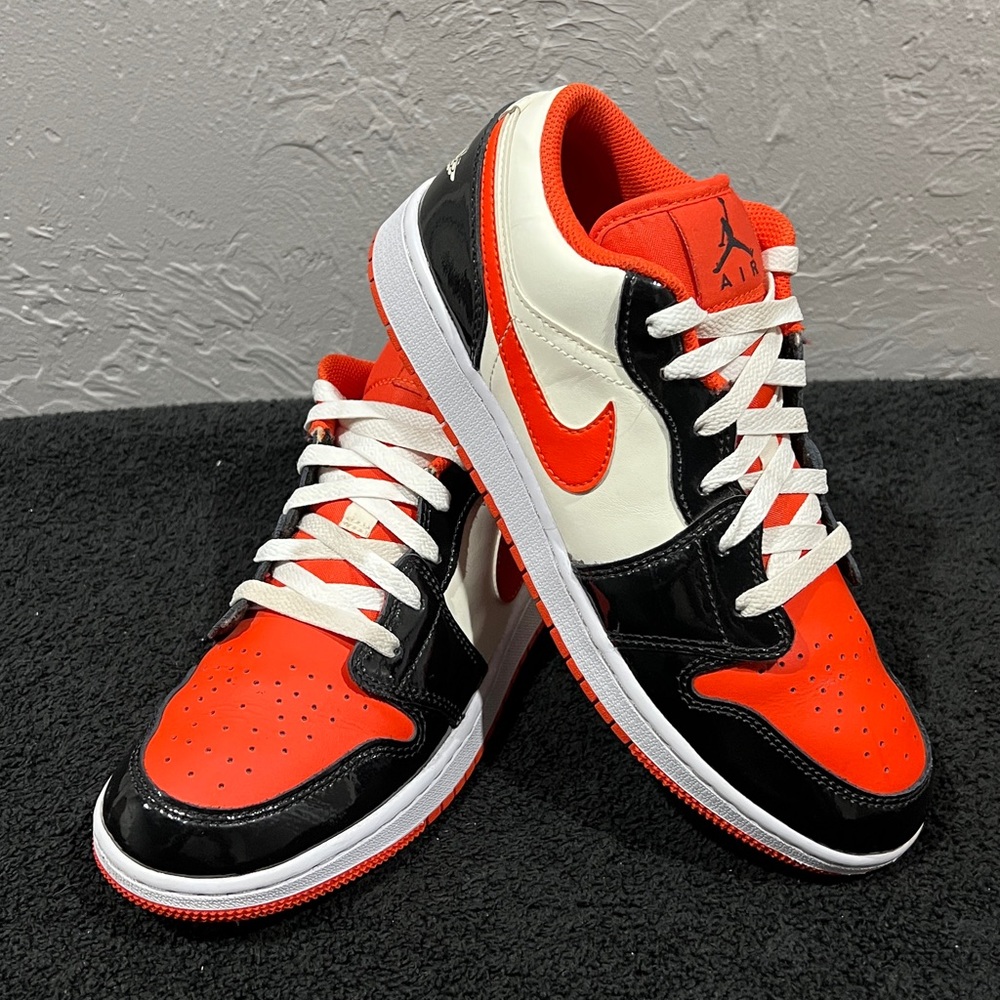 🔥🏀 NIKE Air Jordan 1 Low SE GS 'Halloween' Basketball Shoes Big Kids Sz 7Y - EUC